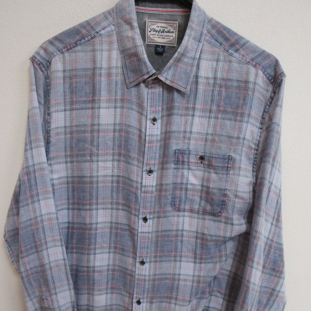 Flag & Anthem Westley Multicolor Plaid Sof Flannel Long Sleeve Shirt‎ Large